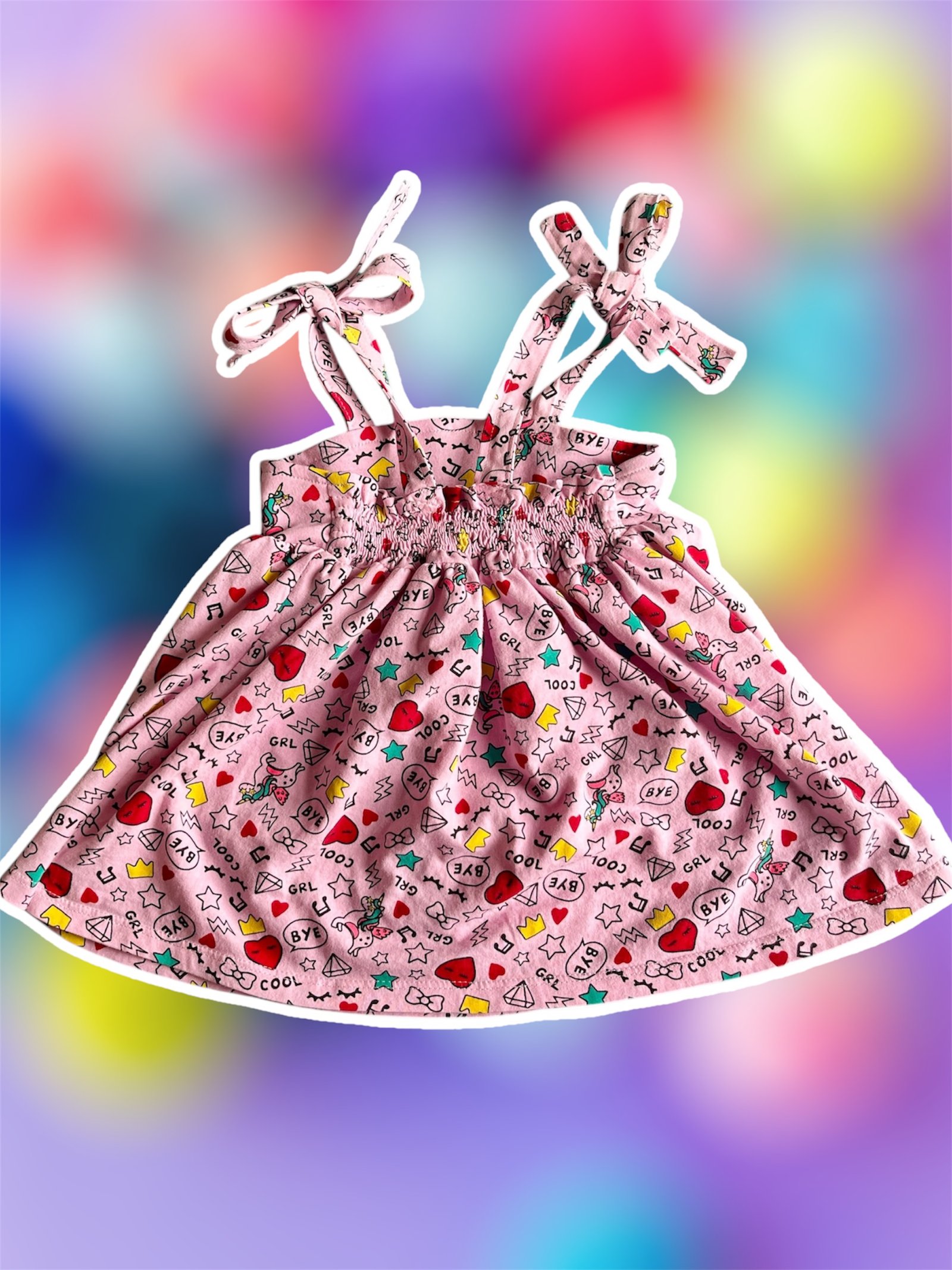 back baby I Heart Pom Poms – Baby Dress Sewing Pattern (0–12m) - Image 2