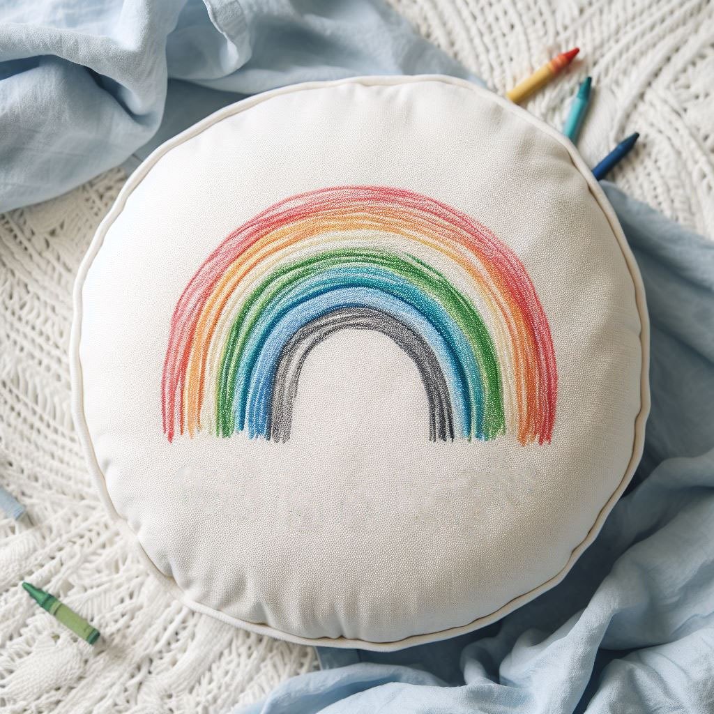 Childs Art Cushion Rainbow Cushion AGBv1yO3WJhD54DG
