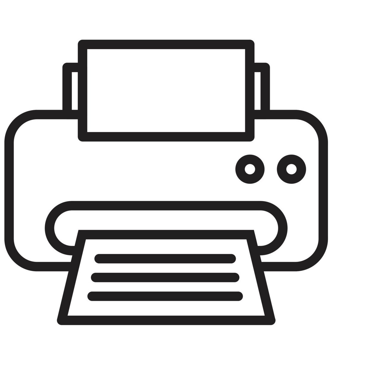 About LilRockyWear | Modern Sewing PDF Patterns for Children printer icon template black color editable printer icon symbol flat illustration for graphic and web design free vector